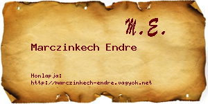 Marczinkech Endre névjegykártya